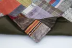 Chaput Patchwork Multi Renk Pamuk Üzerine Yün El Dokuma Kilim-200x301 - Görsel 5