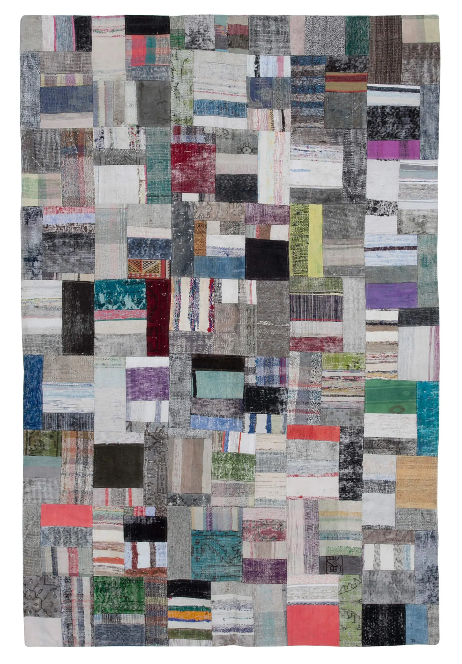 Rc_30253_1_Multicolor_Oriental_Kilim_Patchwork_Rugs Chaput Patchwork Multi Renk Pamuk Üzerine Yün El Dokuma Kilim-200x304 - Görsel 1
