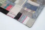 Chaput Patchwork Multi Renk Pamuk Üzerine Yün El Dokuma Kilim-200x304 - Görsel 4