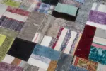 Chaput Patchwork Multi Renk Pamuk Üzerine Yün El Dokuma Kilim-200x304 - Görsel 6