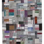 Chaput Patchwork Multi Renk Pamuk Üzerine Yün El Dokuma Kilim-200x300