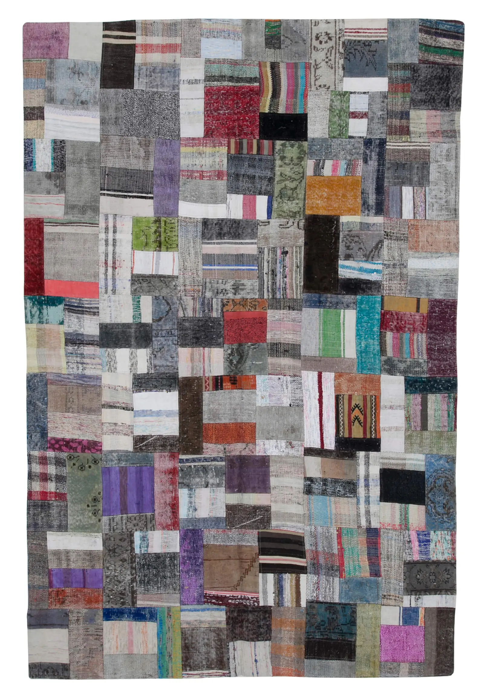 Rc_30255_1_Multicolor_Oriental_Kilim_Patchwork_Rugs Chaput Patchwork Multi Renk Pamuk Üzerine Yün El Dokuma Kilim-199x302 - Görsel 1