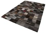 Chaput Patchwork Multi Renk Pamuk Üzerine Yün El Dokuma Kilim-201x300 - Görsel 3