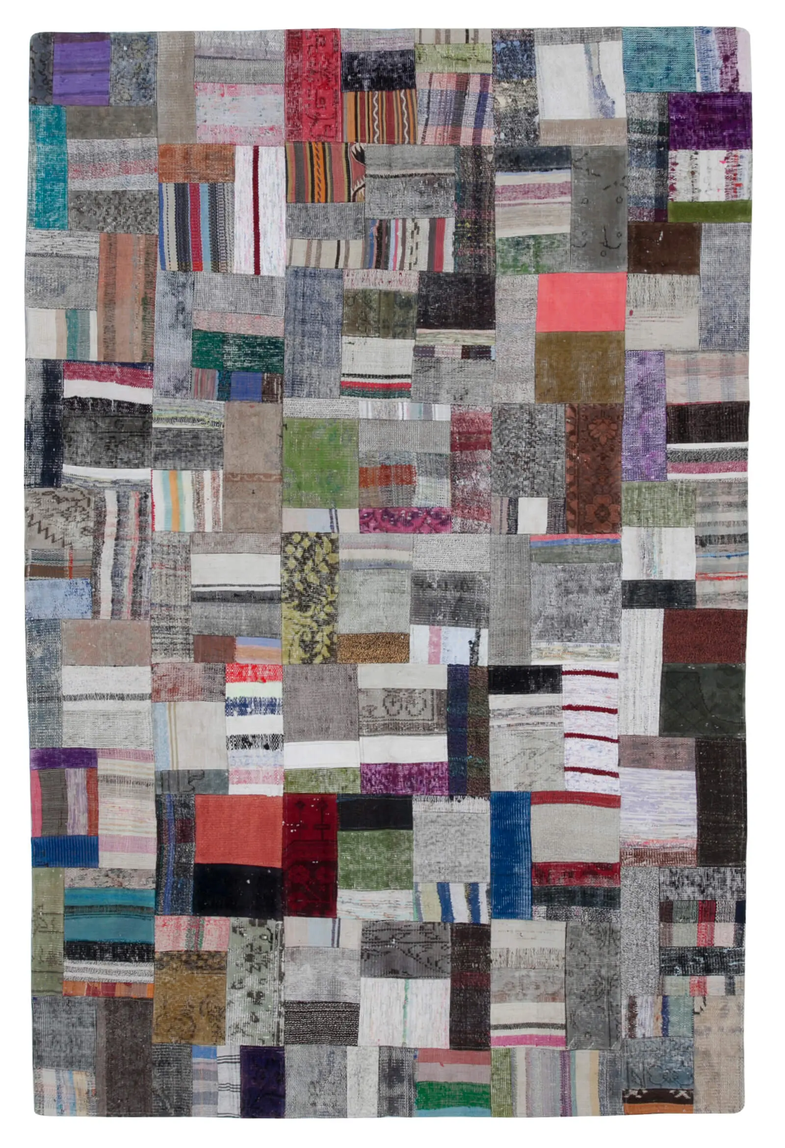 Rc_30257_1_Multicolor_Oriental_Kilim_Patchwork_Rugs Chaput Patchwork Multi Renk Pamuk Üzerine Yün El Dokuma Kilim-200x303 - Görsel 1