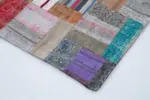 Chaput Patchwork Multi Renk Pamuk Üzerine Yün El Dokuma Kilim-200x303 - Görsel 4