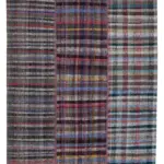 Chaput Patchwork Multi Renk Pamuk Üzerine Yün El Dokuma Kilim-204x302