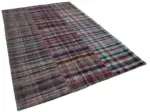 Chaput Patchwork Multi Renk Pamuk Üzerine Yün El Dokuma Kilim-204x302 - Görsel 2