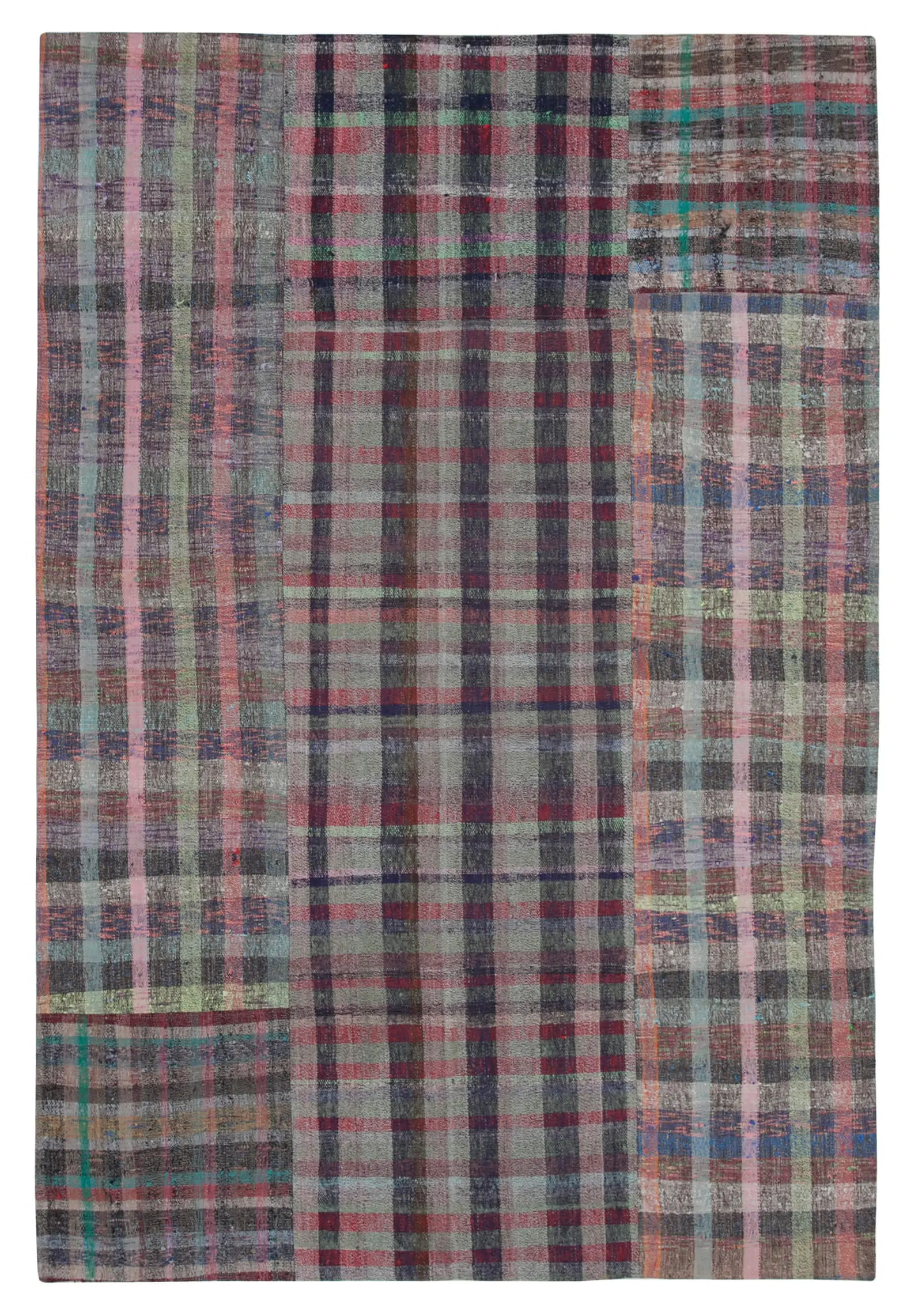 Rc_30269_1_Multicolor_Oriental_Kilim_Patchwork_Rugs Chaput Patchwork Multi Renk Pamuk Üzerine Yün El Dokuma Kilim-203x300 - Görsel 1