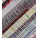 Chaput Patchwork Multi Renk Pamuk Üzerine Yün El Dokuma Kilim-199x308