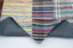 Chaput Patchwork Multi Renk Pamuk Üzerine Yün El Dokuma Kilim-199x308 - Görsel 5