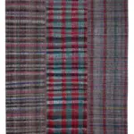 Chaput Patchwork Multi Renk Pamuk Üzerine Yün El Dokuma Kilim-205x300