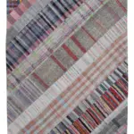 Chaput Patchwork Multi Renk Pamuk Üzerine Yün El Dokuma Kilim-202x304