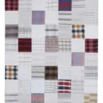 İnce Bez Patchwork Multi Pamuk Üzerine Yün El Dokuma Kilim-200x300