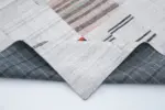 İnce Bez Patchwork Multi Pamuk Üzerine Yün El Dokuma Kilim-201x300 - Görsel 5