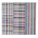 Chaput Patchwork Multi Renk Pamuk Üzerine Yün El Dokuma Kilim-187x198