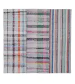 Chaput Patchwork Multi Renk Pamuk Üzerine Yün El Dokuma Kilim-187x198