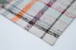 Chaput Patchwork Multi Renk Pamuk Üzerine Yün El Dokuma Kilim-187x198 - Görsel 4