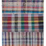 Chaput Patchwork Multi Renk Pamuk Üzerine Yün El Dokuma Kilim-170x222