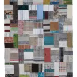 Chaput Patchwork Multi Renk Pamuk Üzerine Yün El Dokuma Kilim-170x240