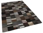Chaput Patchwork Kahverengi Renk Pamuk Üzerine Yün El Dokuma Kilim-170x242 - Görsel 2
