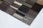 Chaput Patchwork Kahverengi Renk Pamuk Üzerine Yün El Dokuma Kilim-170x242 - Görsel 4