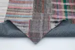 Chaput Patchwork Multi Renk Pamuk Üzerine Yün El Dokuma Kilim-204x300 - Görsel 5