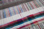 Chaput Patchwork Multi Renk Pamuk Üzerine Yün El Dokuma Kilim-204x300 - Görsel 6