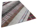 Chaput Patchwork Multi Renk Pamuk Üzerine Yün El Dokuma Kilim-197x305 - Görsel 2