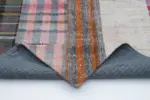 Chaput Patchwork Multi Renk Pamuk Üzerine Yün El Dokuma Kilim-197x305 - Görsel 5