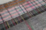 Chaput Patchwork Multi Renk Pamuk Üzerine Yün El Dokuma Kilim-197x305 - Görsel 6
