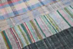 Chaput Patchwork Multi Renk Pamuk Üzerine Yün El Dokuma Kilim-206x304 - Görsel 6