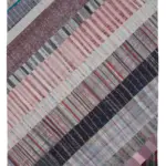 Chaput Patchwork Multi Renk Pamuk Üzerine Yün El Dokuma Kilim-197x305