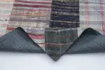 Chaput Patchwork Multi Renk Pamuk Üzerine Yün El Dokuma Kilim-197x305 - Görsel 5