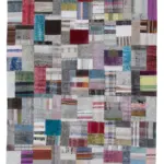 Chaput Patchwork Multi Renk Pamuk Üzerine Yün El Dokuma Kilim-200x295