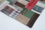 Chaput Patchwork Multi Renk Pamuk Üzerine Yün El Dokuma Kilim-200x295 - Görsel 4