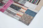 Chaput Patchwork Multi Renk Pamuk Üzerine Yün El Dokuma Kilim-200x303 - Görsel 4