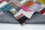 Chaput Patchwork Multi Renk Pamuk Üzerine Yün El Dokuma Kilim-200x303 - Görsel 5