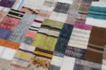 Chaput Patchwork Multi Renk Pamuk Üzerine Yün El Dokuma Kilim-200x303 - Görsel 6