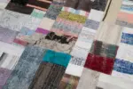 Chaput Patchwork Multi Renk Pamuk Üzerine Yün El Dokuma Kilim-200x305 - Görsel 6