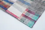 Chaput Patchwork Beyaz Renk Pamuk Üzerine Yün El Dokuma Kilim-212x305 - Görsel 4