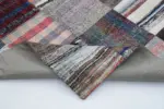 Chaput Patchwork Multi Renk Pamuk Üzerine Yün El Dokuma Kilim-211x305 - Görsel 5