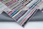 Chaput Patchwork Multi Renk Pamuk Üzerine Yün El Dokuma Kilim-198x281 - Görsel 5