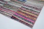 Chaput Patchwork Multi Renk Pamuk Üzerine Yün El Dokuma Kilim-203x285 - Görsel 4
