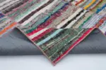 Chaput Patchwork Multi Renk Pamuk Üzerine Yün El Dokuma Kilim-203x285 - Görsel 5