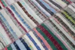Chaput Patchwork Multi Renk Pamuk Üzerine Yün El Dokuma Kilim-203x285 - Görsel 6