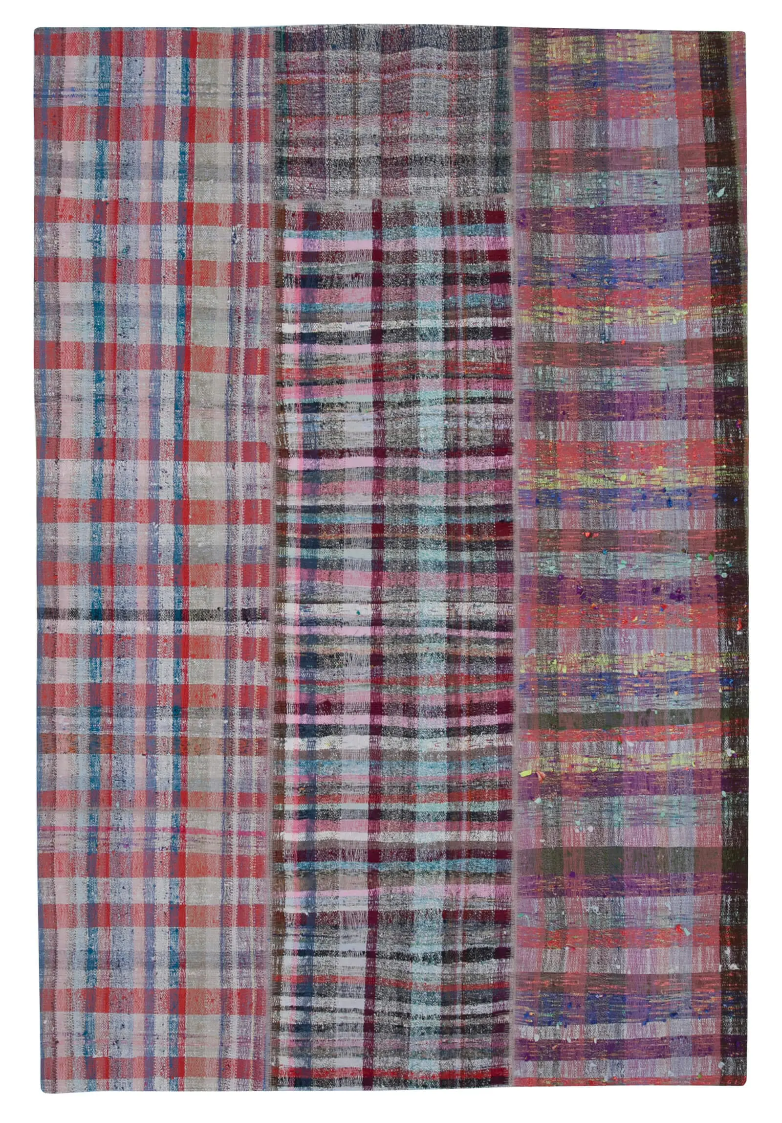 Rc_30340_1_Multicolor_Oriental_Kilim_Patchwork_Rugs Chaput Patchwork Multi Renk Pamuk Üzerine Yün El Dokuma Kilim-199x297 - Görsel 1