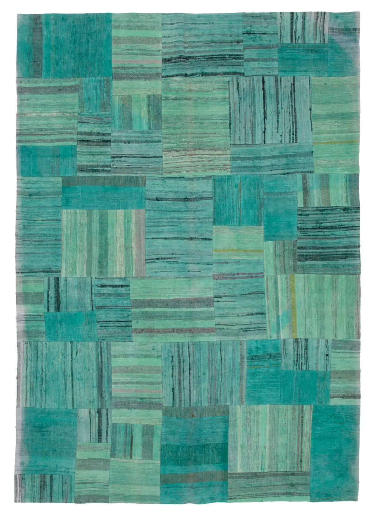 Rc_30342_1_Turquoise_Oriental_Kilim_Patchwork_Rugs Chaput Patchwork Turkuaz Renk Pamuk Üzerine Yün El Dokuma Kilim-210x296 - Görsel 1