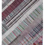 Chaput Patchwork Multi Renk Pamuk Üzerine Yün El Dokuma Kilim-203x303