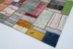 Chaput Patchwork Multi Renk Pamuk Üzerine Yün El Dokuma Kilim-213x293 - Görsel 4