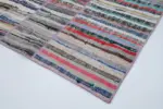 Chaput Patchwork Multi Renk Pamuk Üzerine Yün El Dokuma Kilim-194x283 - Görsel 4